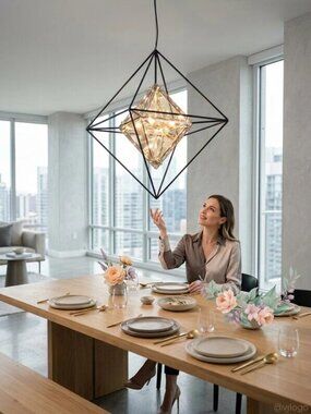 Troy Lighting Epic Pendant in Forged Iron, Size Medium